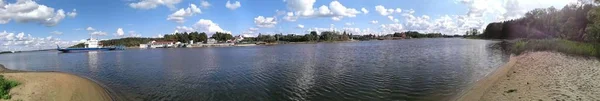 Summmertime Sanatorium Panorama Russia Tver Region Volga River Karacharovo 2014 — Stock Photo, Image