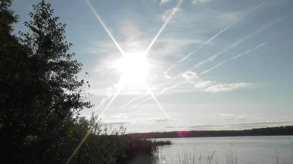 Naturen Floden Volga Ryssland Tver Region Karacharovo 2017 — Stockfoto