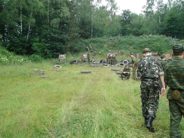 Entrenamiento Militar Futuro Oficial Reserva Base Rusia Región Moscú Distrito Imágenes De Stock Sin Royalties Gratis