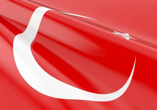 Türkische Flagge schwenken — Stockfoto