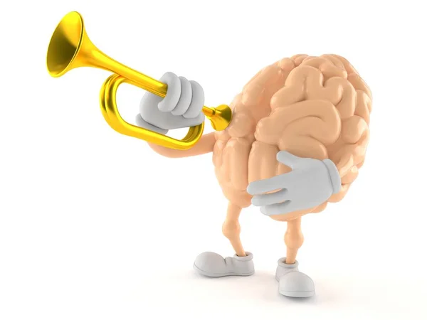 Hersen personage dat de trompet speelt — Stockfoto