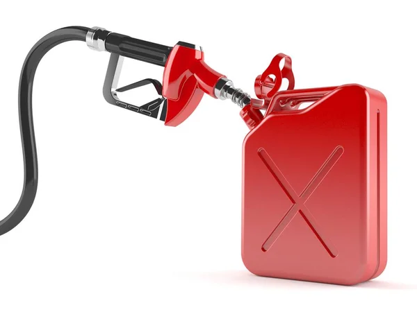 Gasoline nozzle with canister — Stock Photo, Image