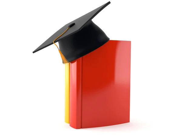 Books with mortarboard — Stock Photo, Image