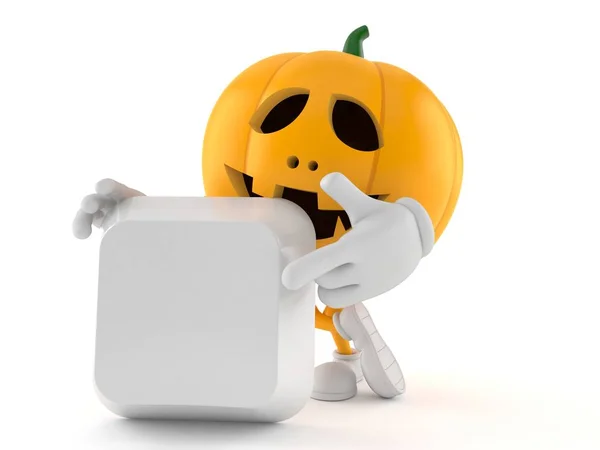 Halloween pumpa tecken med blank tangentbord knapp — Stockfoto