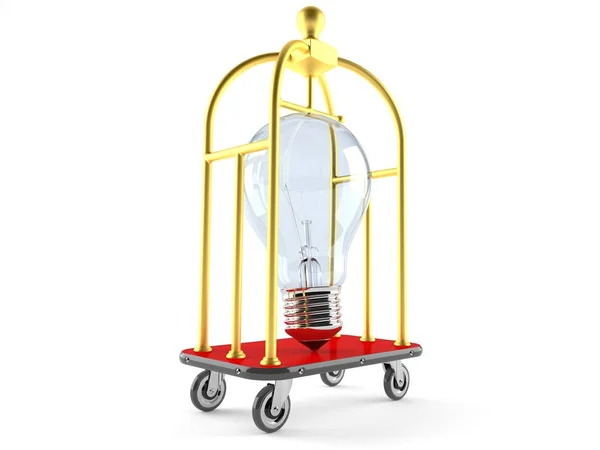 Hotelový vozík s lehkou žárovkou — Stock fotografie