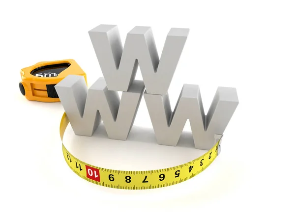 Www text med meausring Tape — Stockfoto