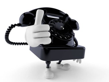Başparmak yukarı hareketi olan telefon karakteri