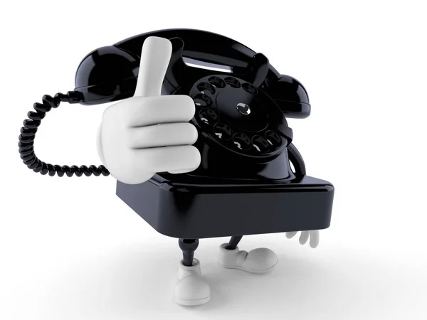 Telephone character with thumbs up gesture — Stock Photo, Image