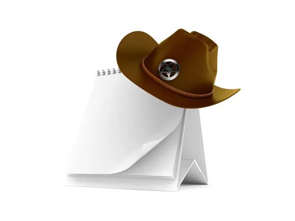 Chapeau de shérif avec calendrier — Photo