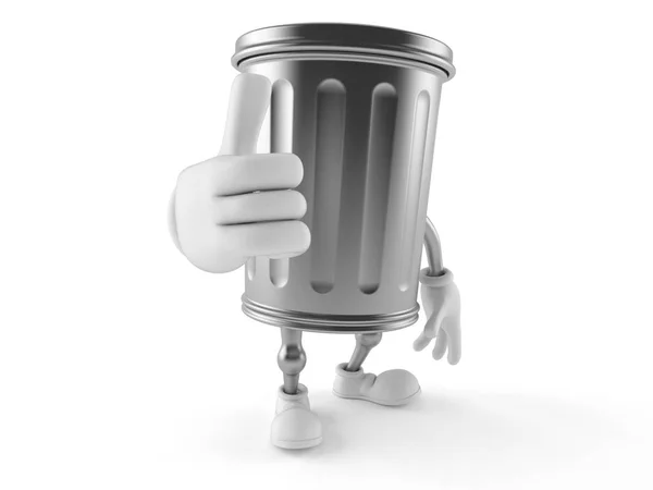 Trash character with thumbs up — Stock Photo, Image