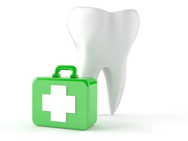 Tooth with first aid kit — Stock Photo, Image