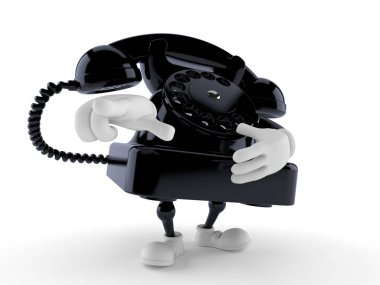 Telefon karakteri işaret parmağı