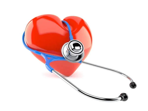聴診器で心臓 — ストック写真