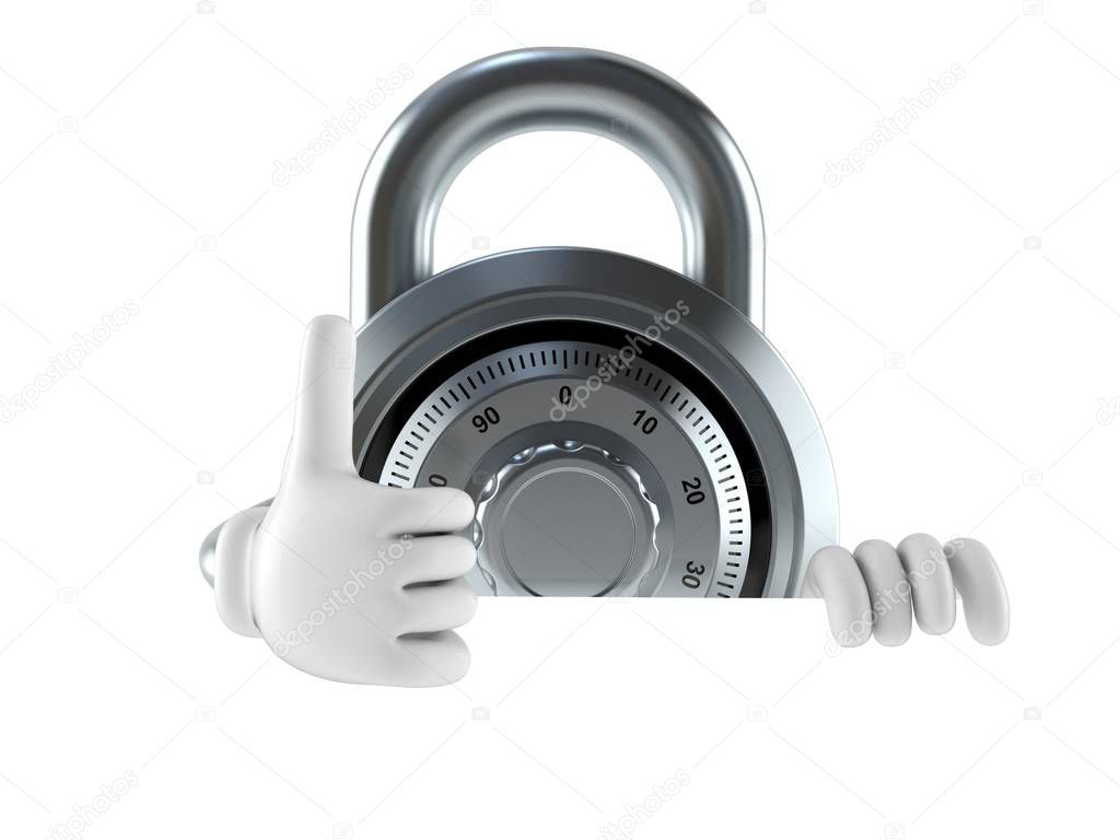 Combination lock character