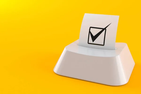 Online Voting Concept Isolated Orange Background Illustration — Stockfoto