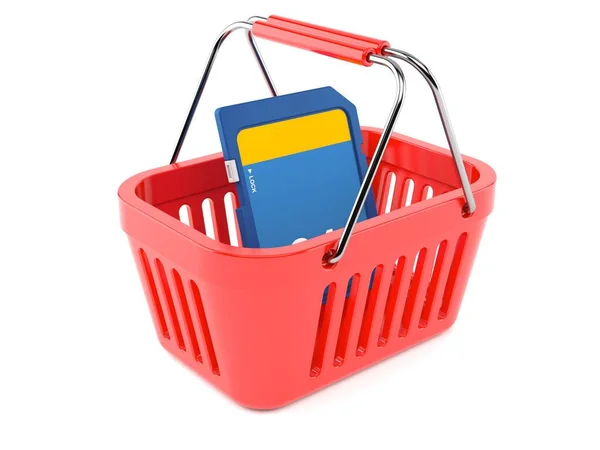 Card Shopping Basket Isolated White Background Illustration — Stock Photo, Image