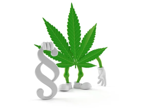 Cannabis Charakter Mit Absatzsymbol Isoliert Auf Weißem Hintergrund Illustration — Stockfoto