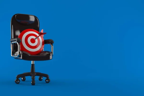 Bull Eye Business Chair Isolated Blue Background Illustration — Stock Photo, Image