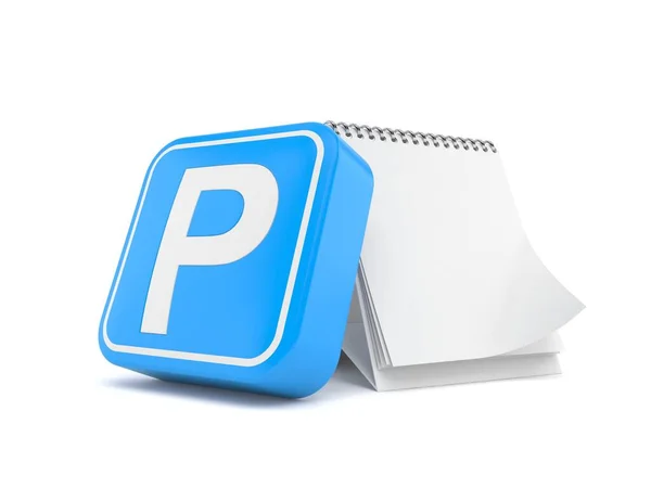 Parking Symbol Blank Calendar — Stock Photo, Image