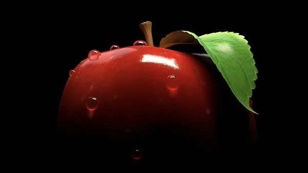 Apple Dark Background Illustration — Stock Photo, Image