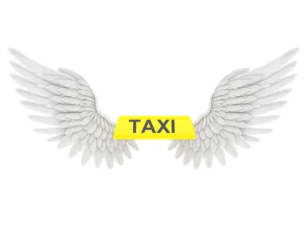 Φως Ταξί Φτερά Αγγέλου — Φωτογραφία Αρχείου