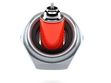 İçinde sprey kutusu var.