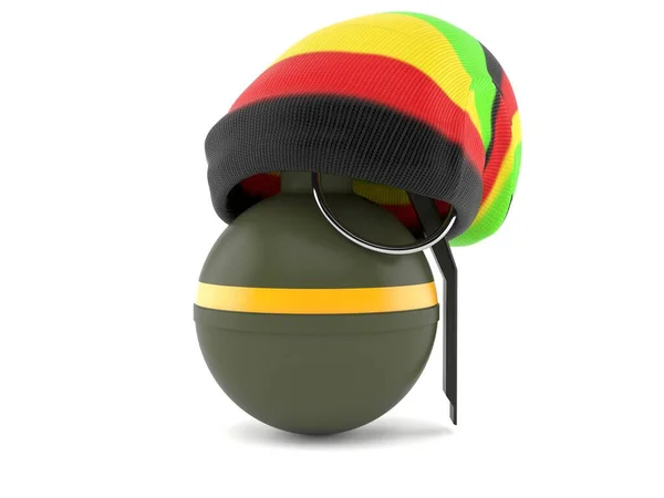 Hand Grenade Rasta Hat — Stock Photo, Image