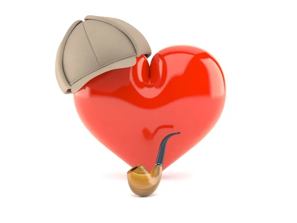 Corazón Con Sombrero Detective — Foto de Stock