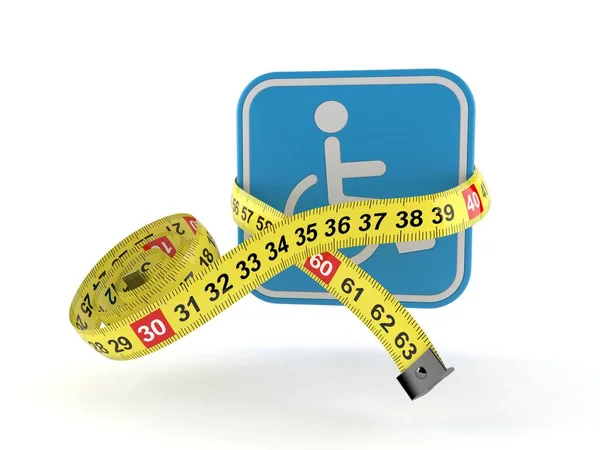 Handicap Symbol Mit Zentimeter Isoliert Auf Weißem Hintergrund Illustration — Stockfoto