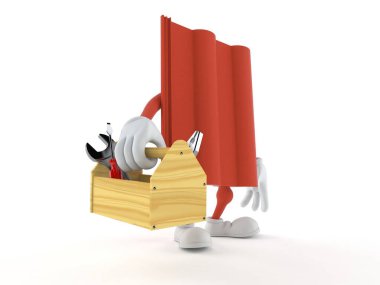 Çatı kiremitleri beyaz arka planda izole araç kutusu tutuyor. 3d illüstrasyon