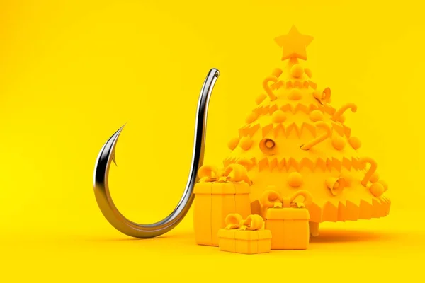 Χριστουγεννιάτικο Φόντο Αγκίστρι Πορτοκαλί Χρώμα Εικονογράφηση — Φωτογραφία Αρχείου