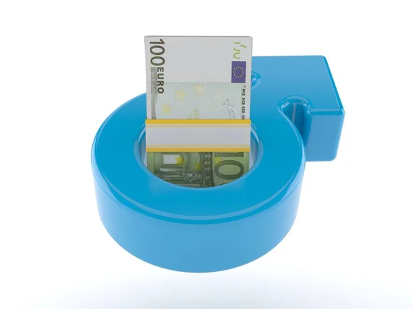 Euro Währung Männlichen Geschlechtssymbol — Stockfoto