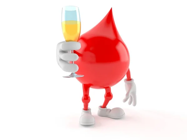 白い背景に隔離された血のキャラクターのトースト 3Dイラスト — ストック写真