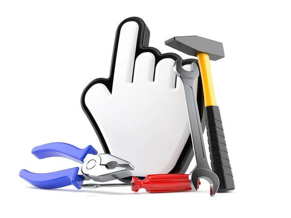 Cursor Work Tools Isolated White Background Illustration — Stock Photo, Image