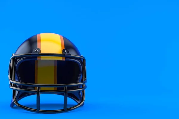 Capacete Futebol Isolado Fundo Azul Ilustração — Fotografia de Stock