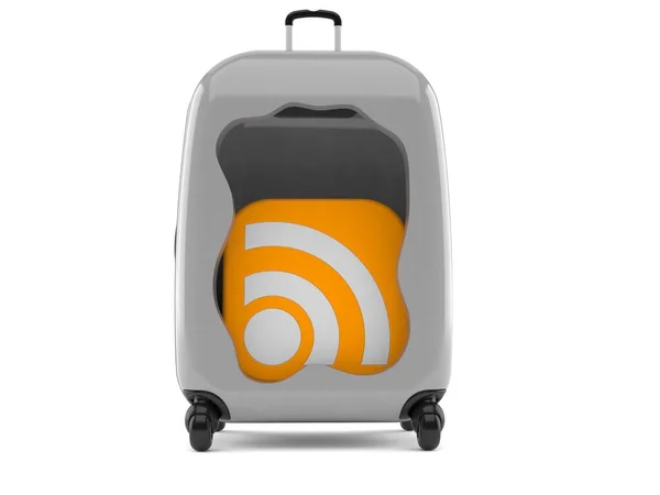 Rss Icon Suitcase — Stock Photo, Image