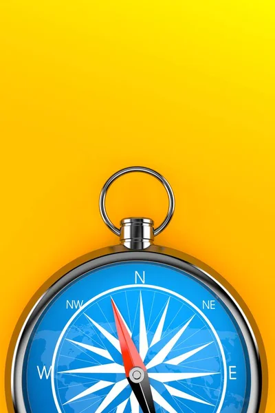 Kompass Orange Bakgrund Illustration — Stockfoto