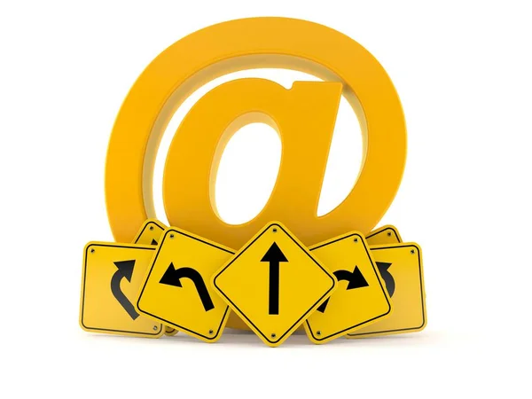 Mail Σύμβολο Την Οδική Σήμανση — Φωτογραφία Αρχείου