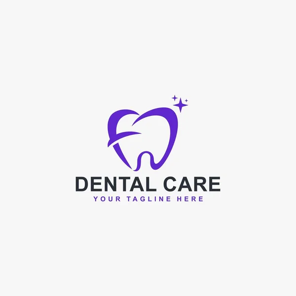 Σχεδιασμός Λογότυπου Οδοντιατρικής Κλινικής Οδοντιατρική Φροντίδα Σύμβολο Εικονίδιο Δοντιού Διάνυσμα — Διανυσματικό Αρχείο