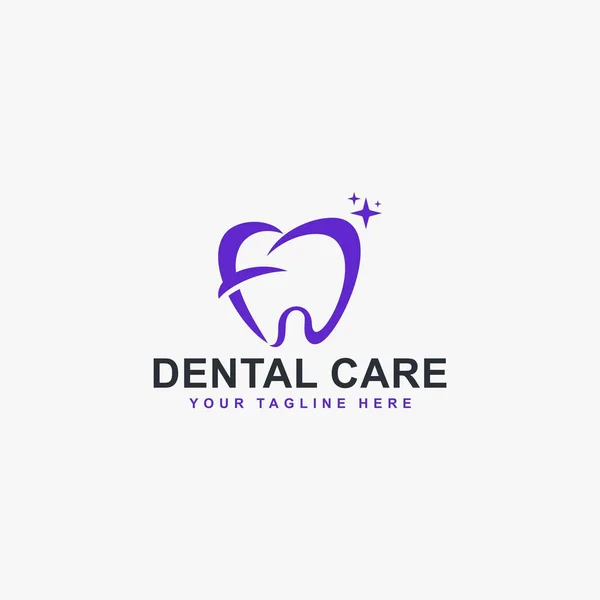 Projeto Logotipo Clínica Dentária Símbolo Dos Cuidados Dentários Vetor Ícone —  Vetores de Stock