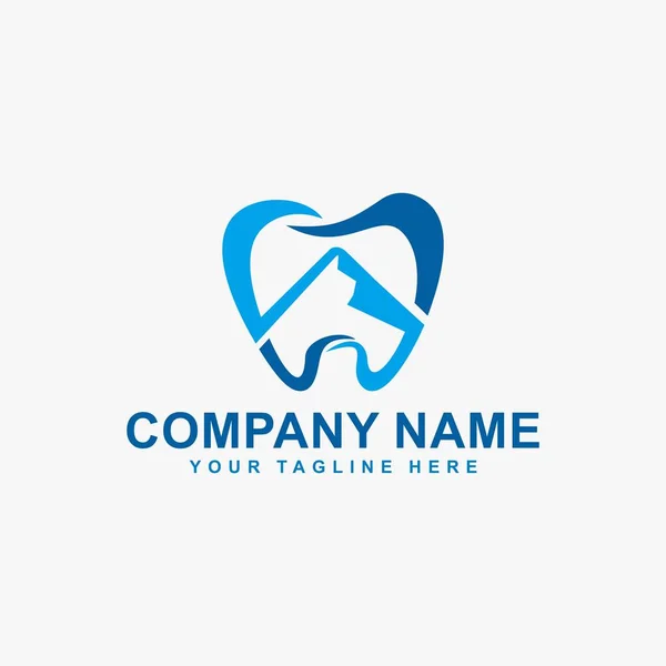 Dental Clinic Logo Design Vector North Thornton Mountain Illustration Design — Stock Vector