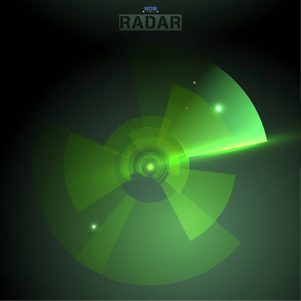 Visualizzazione Astratta Del Radar Hud Futuristico Elementi Design Fantascientifico Sfondo — Vettoriale Stock