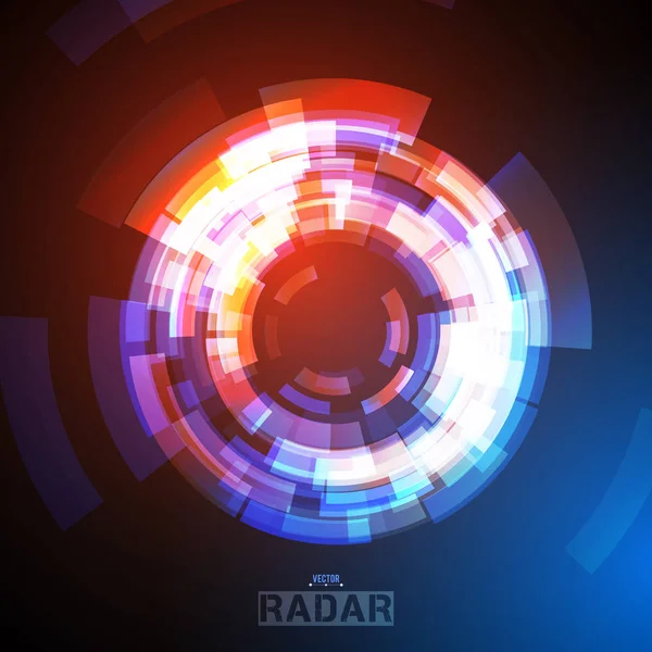Exibição Radar Hud Futurista Abstrata Elementos Design Ficção Científica Fundo — Vetor de Stock