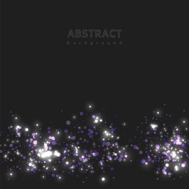 Mavi glitter parçacıklar arka plan etkisi. Bir patlama siyah bir arka plan ışığı efekti. Vektör çizimi 3d, gerçekçi vektörünün, Eps 10