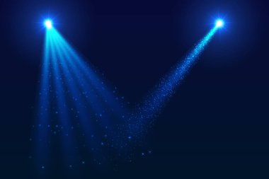 Gösterinin arka planı. Vektör içi projektörle parladı