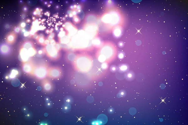 Effet Fond Bleu Particules Paillettes Effet Lumière Dans Une Explosion — Image vectorielle