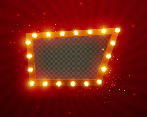 Glödande Ljus Retro För Reklam Design Särskilda Ljuseffekter Vektorns Bakgrundsshow — Stock vektor