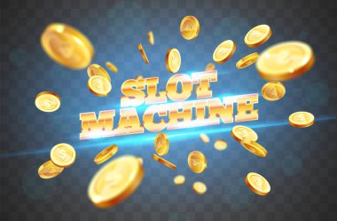 Altın kelime Slot makinesidir, öznitelikleri, bir patlama arka plan üzerinde kumar tarafından çevrili. Şans afiş, kumar, casino, poker, slot, rulet veya kemik için yeni, en iyi tasarım.