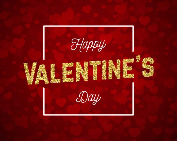 Valentine Day Abstract Background Red Heart Shaped Vector Holiday Illustration — 스톡 벡터