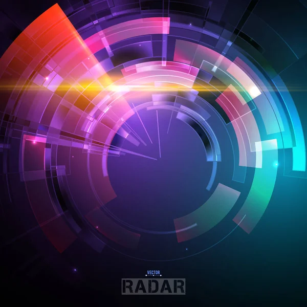 Exibição Radar Hud Futurista Abstrata Elementos Design Ficção Científica Fundo —  Vetores de Stock